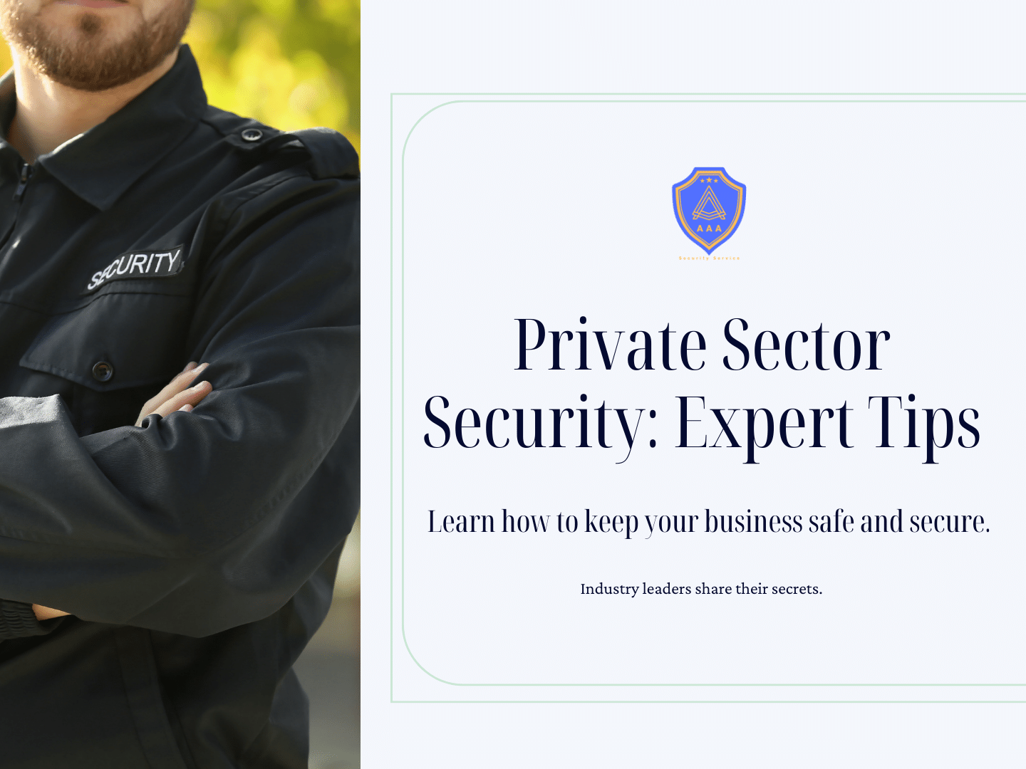 Private Sector Security AAA Security Guards Nevada