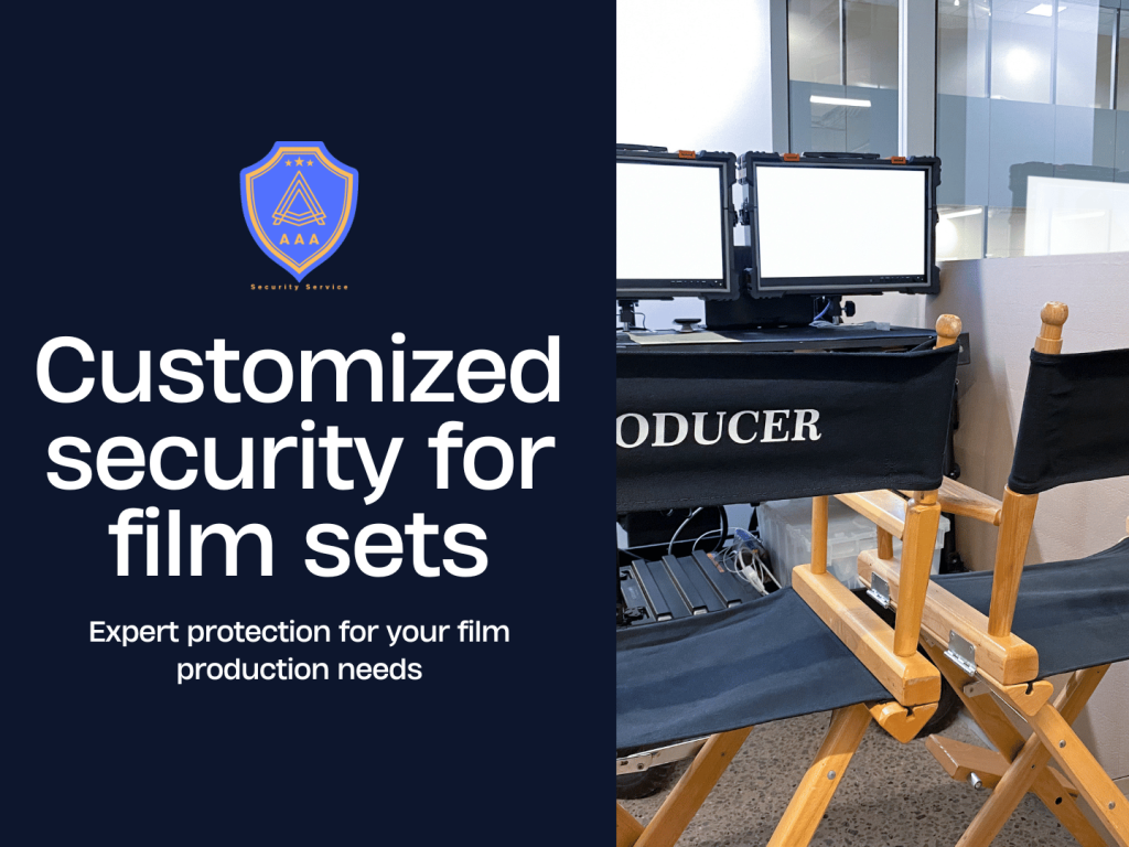 AAA Security Guard Services offers top-notch security solutions for high-profile film sets. Our trained professionals understand the unique challenges of securing productions and ensuring the safety of cast, crew, and equipment. From managing access control to patrolling sensitive areas, we tailor our services to meet your needs. Trust us to provide a safe environment, allowing you to focus on creativity. #FilmSetSecurity #ProductionSafety #ProfessionalSecurity