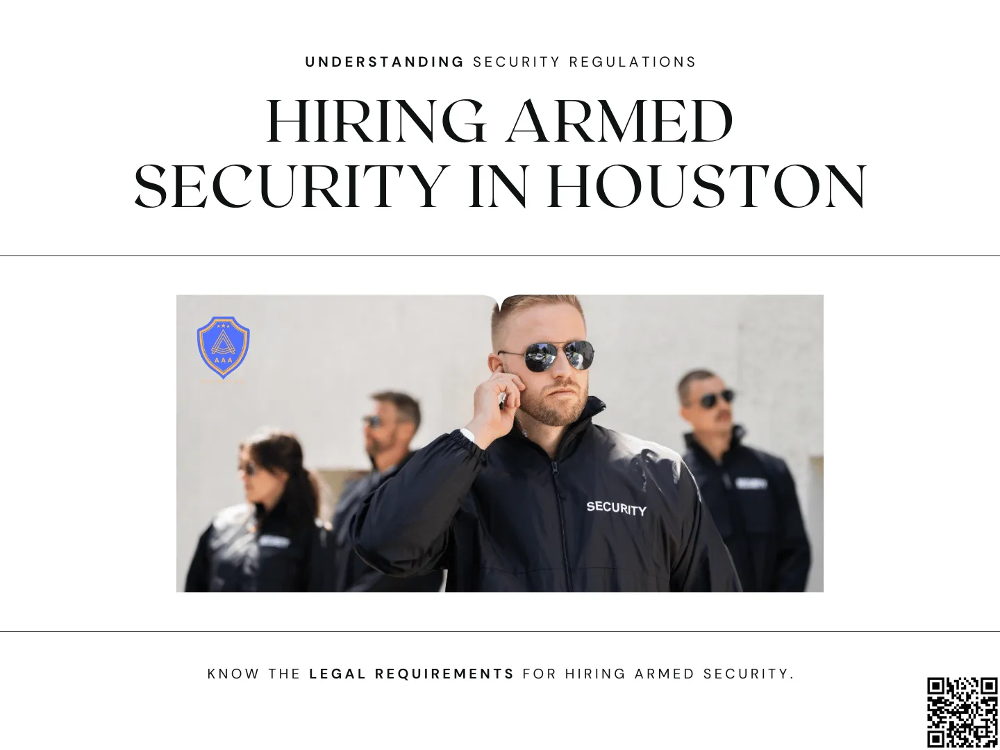 Hiring armed security guards can be an effective step for businesses and individuals in Houston seeking to protect their assets, employees, and clients. However, due to the sensitive nature of this role, the state of Texas and local jurisdictions have established strict regulations governing the licensing, training, and operations of armed security personnel. In this article, we’ll explore the key legal considerations for hiring armed security in Houston.

Licensing Requirements for Armed Security