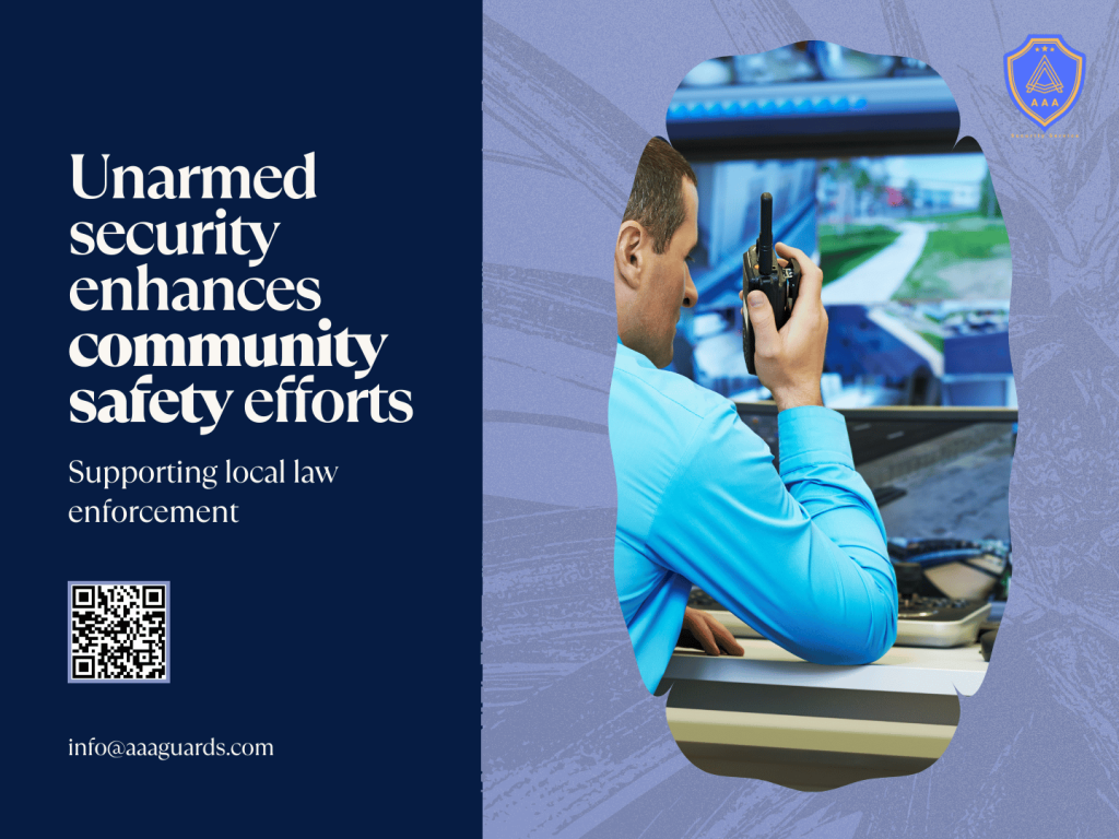 Unarmed security support for law enforcement – AAA Guards – Dallas, Fort Worth