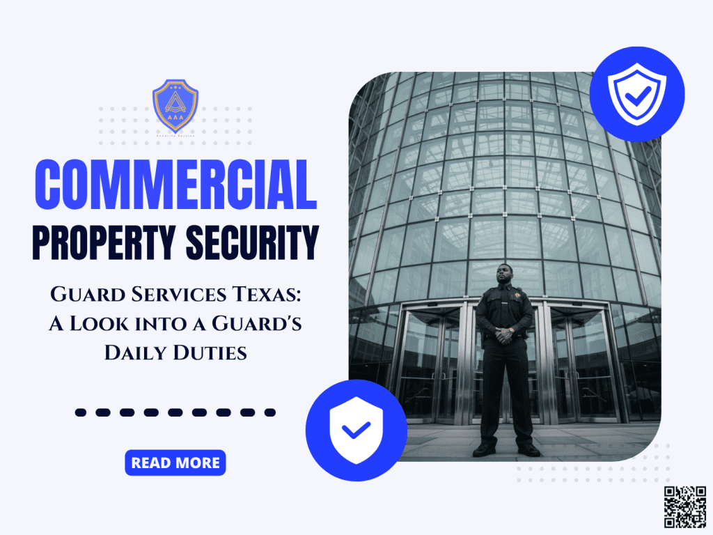 Commercial property security guards on patrol in Texas