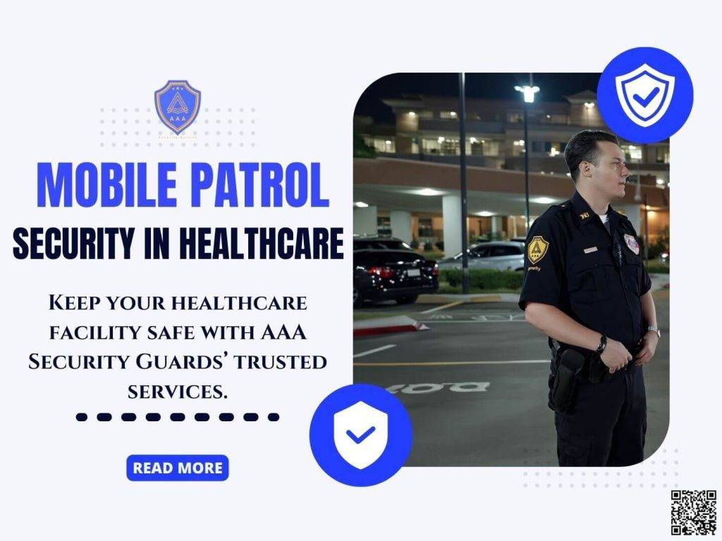 Mobile patrol officer securing Dallas hospital parking lot