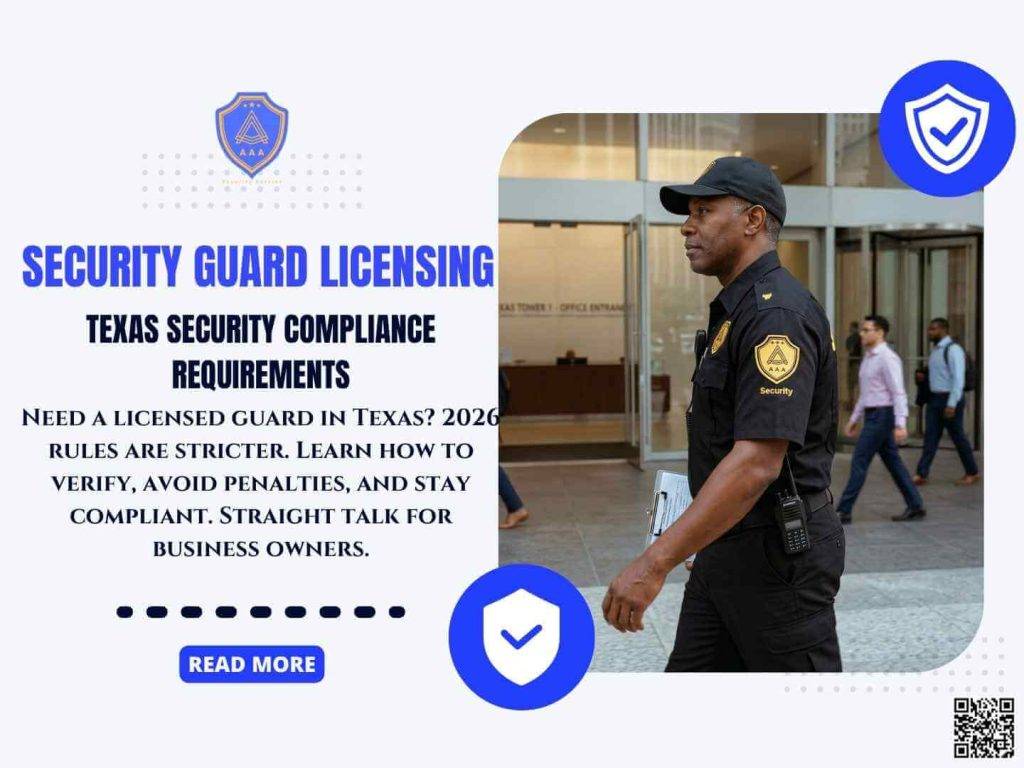 Texas security guard licensing compliance in Dallas and Austin Texas – AAA Security Guards Company