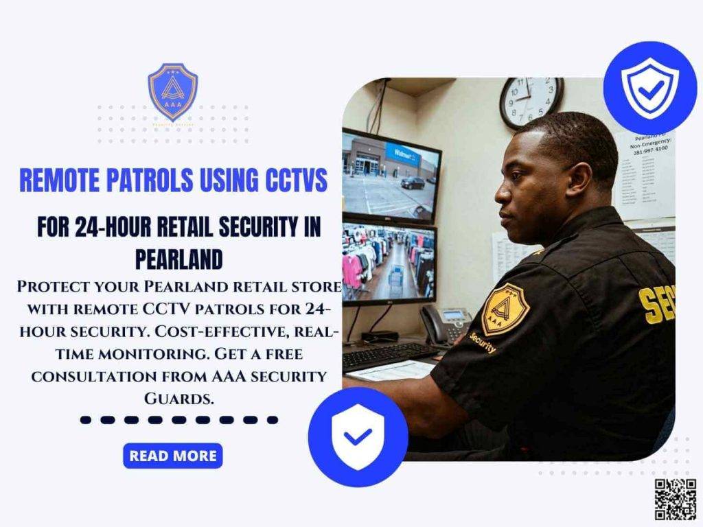 Remote CCTV patrol monitoring retail store in Houston and Dallas Texas – AAA Security Guards Company