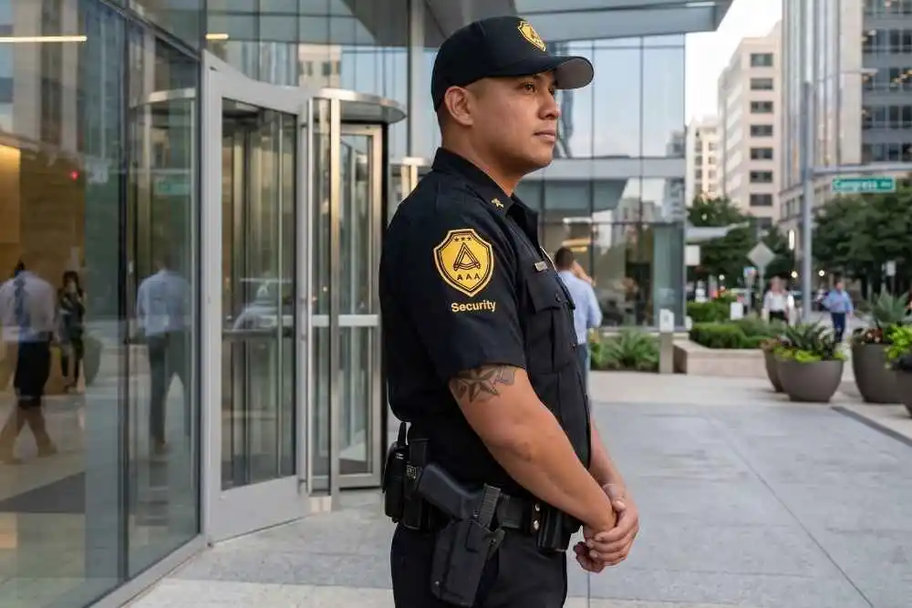 Armed security guard protecting business in Austin Texas – AAA Security Guards Company