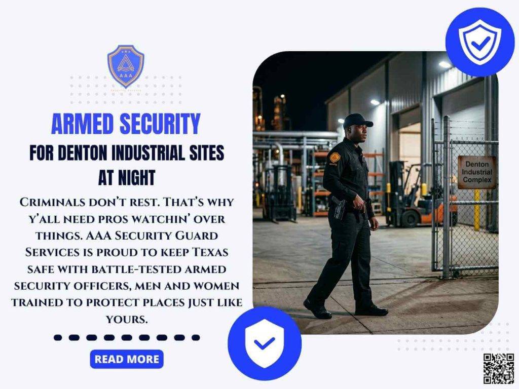 Armed Security for Denton Industrial Sites at Night