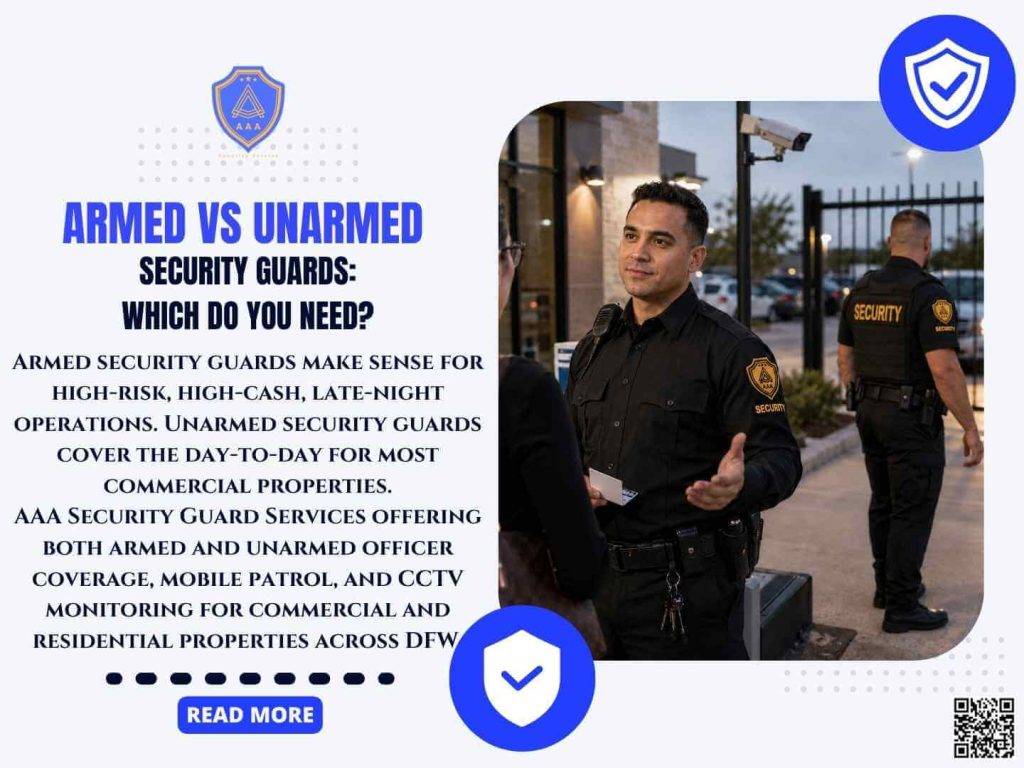 Armed vs Unarmed Security Guards: Which Do You Need?